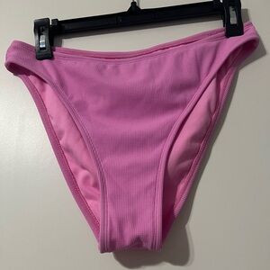 Bubblegum Pink Women's Waffle Swim Bikini Bottom Xhilaration Large High waisted